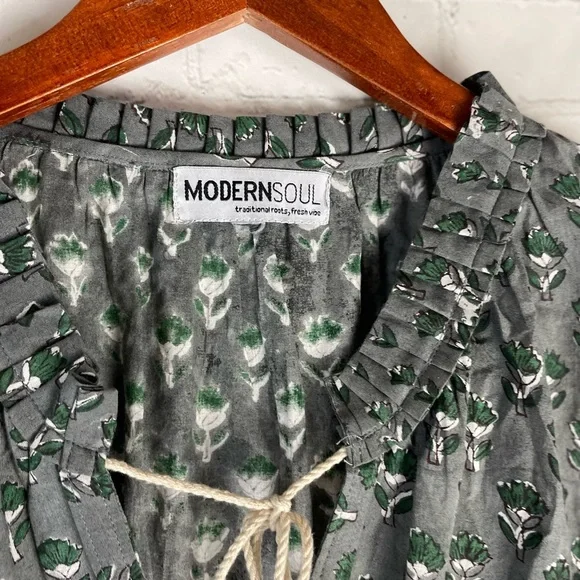 Modern Soul Green Floral Mini Dress - Picture 5 of 12